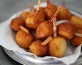 お豆腐ドーナツ生地★ミニアメリカンドッグ作り方8写真