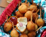 お豆腐ドーナツ生地★ミニアメリカンドッグ作り方10写真