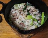 鉄鍋炒飯　一人飯作り方4写真