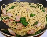 ほうれん草とベーコンの和風パスタ作り方5写真