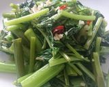 空芯菜のにんにく炒め作り方3写真