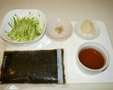 もずくときゅうりの酢の物作り方1写真