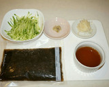 もずくときゅうりの酢の物作り方1写真