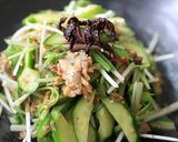 味付なしの混ぜるだけ！水菜と鯖の梅肉和え作り方5写真