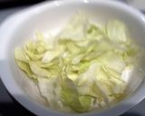 キャベツと豚しゃぶ肉のレンジ蒸し作り方1写真