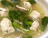 鶏だんごと春雨の中華風スープ 〜 無化調作り方6写真