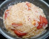 防災レシピ！ワンパン☆素麺ナポリタン作り方3写真