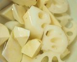 白だしでさつまいもとレンコンのレンジ蒸し作り方1写真