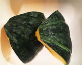 グルラボ★かぼちゃサラダ プチプチ豆作り方1写真