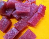 超簡単！絶品マグロの一口竜田揚げ作り方1写真
