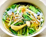 キノコとセロリの和風生姜スープ作り方3写真