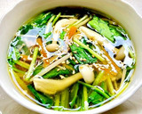 キノコとセロリの和風生姜スープ作り方3写真