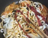 リメイク・エビチリうどん作り方3写真