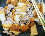 簡単♡豚こまと厚揚げのゴマ味噌おかか炒め作り方3写真