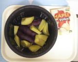 簡単二色のさつまいもスイートポテト茶巾作り方1写真