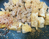 簡単♡豚こまと厚揚げのゴマ味噌おかか炒め作り方4写真