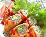 節約おかず♪オクラの肉巻きフライ作り方4写真