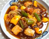 豚ロース肉の黒酢酢豚作り方8写真