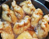 黄金比☆じゅわっとたまご巾着煮！作り方5写真