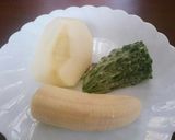ゴーヤと２種フルーツのグリーンスムージー作り方1写真