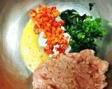 お弁当にほうれん草入りチーズミートボール作り方3写真