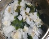 シモフリシメジ、ワカメの温蕎麦（＾＾）作り方5写真