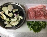 ナスと豚バラの生姜焼き作り方1写真