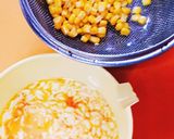 コーン入り♡豆苗&卵のバター醤油炒め♡作り方2写真