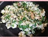 モロヘイヤ×舞茸の卵ふんわりチャーハン♪作り方4写真