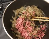 ピーラーごぼうとひき肉のきんぴら作り方4写真