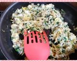 モロヘイヤ×舞茸の卵ふんわりチャーハン♪作り方5写真