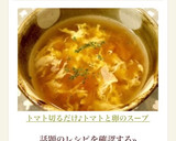 トマト切るだけ♪トマトと卵のスープ作り方5写真