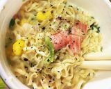シーフード ヌードル で粉ミルク消費★作り方2写真