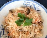ほぐし鮭の炊き込みご飯（寄せ鍋つゆ）作り方3写真