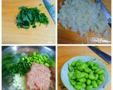 大葉と枝豆のハンバーグゥ~♪作り方1写真