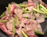 10分♫豚バラとアスパラのスタミナ炒め作り方2写真
