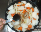 粒マスタード煮物♪簡単豚肉大根人参蓮根作り方13写真