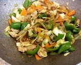 たっぷり野菜の豚バラあんかけ煮作り方5写真
