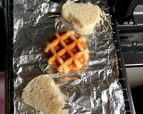 時短・絶品！ワッフルのハムチーズ焼き作り方1写真