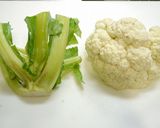 簡単！カリフラワーの茎とツナのマヨ炒め作り方1写真