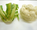 簡単！カリフラワーの茎とツナのマヨ炒め作り方1写真