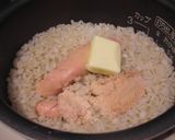 ほんのり桜色✾たらこバターごはん作り方2写真