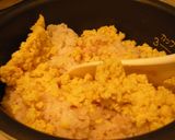 ほんのり桜色✾たらこバターごはん作り方3写真