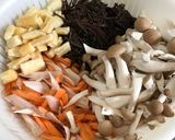 豚バラとひじきの炊き込みご飯作り方1写真