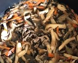 豚バラとひじきの炊き込みご飯作り方4写真