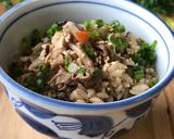 豚バラとひじきの炊き込みご飯作り方8写真