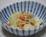 切干大根の煮物のキャベツマヨサラダ♪作り方4写真