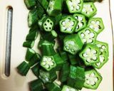 オクラとえのきとベーコンのバター炒め作り方1写真