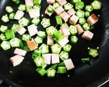 オクラとえのきとベーコンのバター炒め作り方3写真