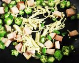 オクラとえのきとベーコンのバター炒め作り方4写真